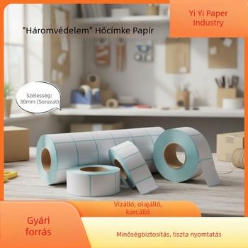Háromvédett hőérzékelő címke papír 30×20 mm, öntapadó címkék tej-tea számára, áruház és raktári osztályozásra, termos matricák raktáron