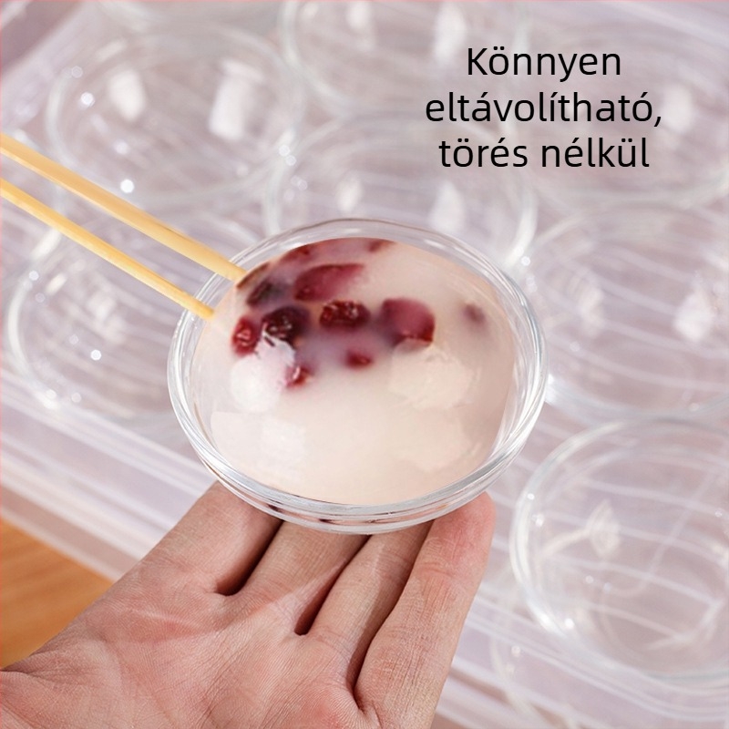 Átlátszó, megerősített, többrétegű doboz tálakhoz kiállításra és tárolásra