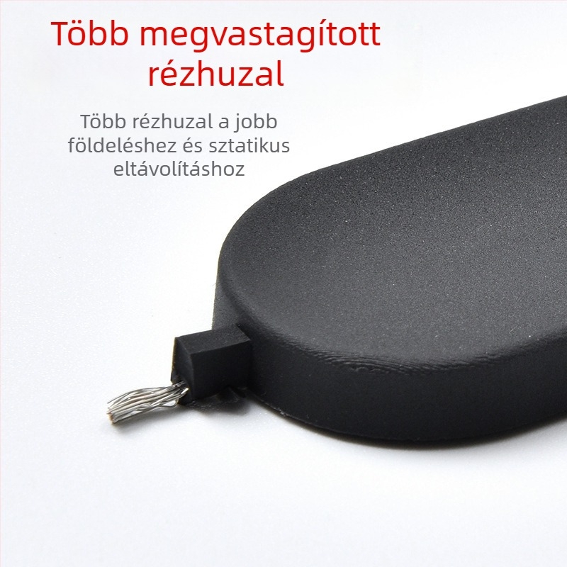 Járműre szerelt elektrosztatikus eliminátor földelő lánccal és állítható gumicsíkkal, kopásálló