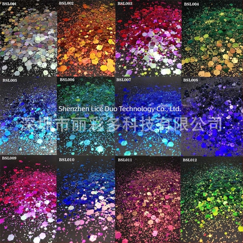 50 g színváltó kaméleon glitter körömre, PET csillámpor, epoxis körömlakk glitter