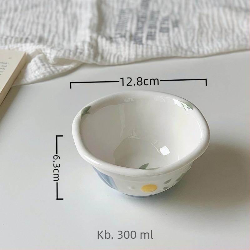 Porcelán reggelizőtálak gyerekeknek készlet, aranyos rajzfilm mintával, kerek formájú, mikrohullámú sütőben használható