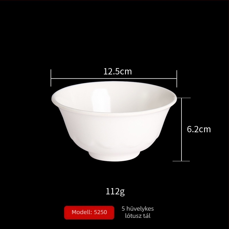 Porcelánhoz hasonló melamínból készült kis tál éttermek számára, leves- és rizstál, ütésálló fűszertál, műanyag