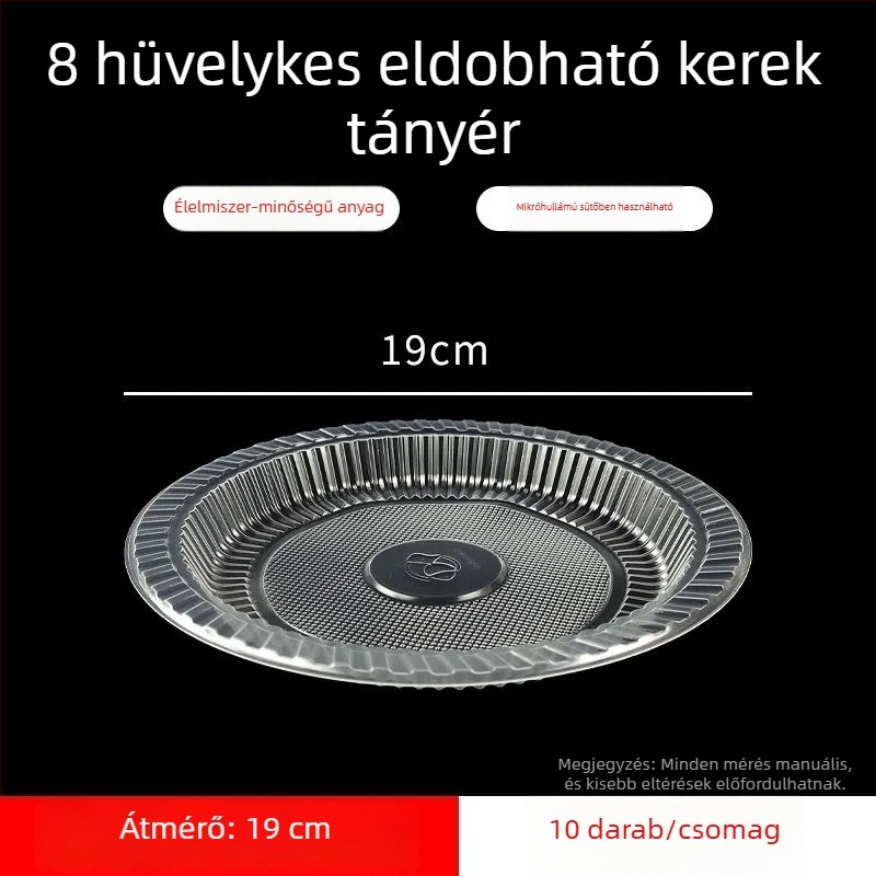 Egyszer használatos tányér, erősített, hőálló műanyagból, nagy ovális formájú, éttermekhez és piknikekhez