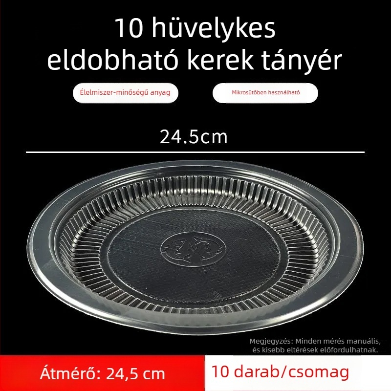 Egyszer használatos tányér, erősített, hőálló műanyagból, nagy ovális formájú, éttermekhez és piknikekhez