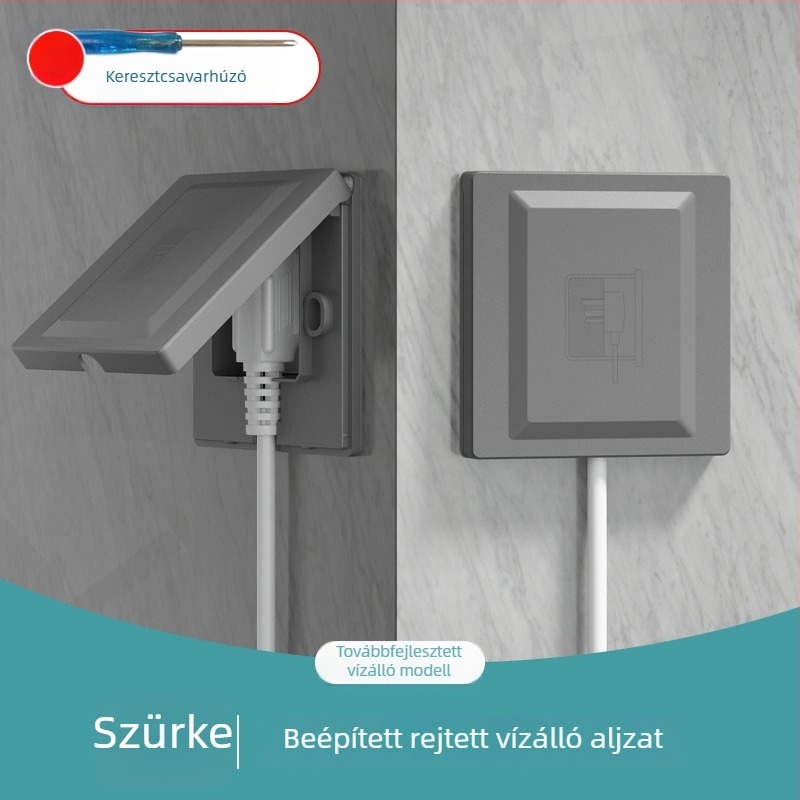 86-os típusú ötlyukú rejtett falba épített aljzat, vízálló hűtőszekrényhez