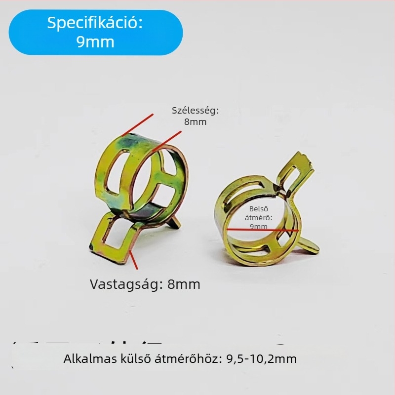Mingya rugalmas csőbilincs, 20 mm, dupla füles, 65Mn acél