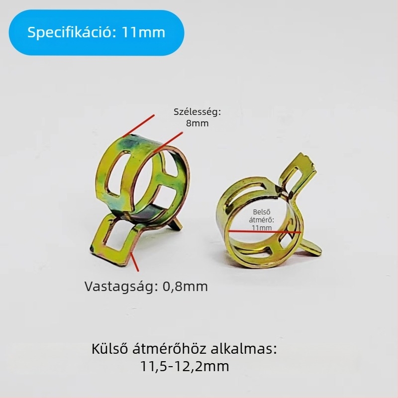 Mingya rugalmas csőbilincs, 20 mm, dupla füles, 65Mn acél