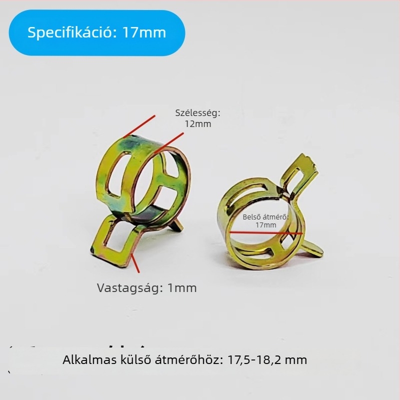 Mingya rugalmas csőbilincs, 20 mm, dupla füles, 65Mn acél