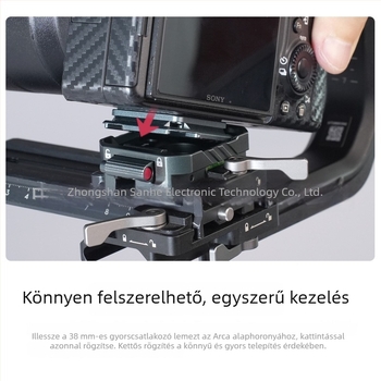 Teljesen fém gyorskioldó lemez DSLR-kamerához, gyorskioldó rendszerrel, kompatibilis a Zhiyun stabilizátorral és a tripód fejével