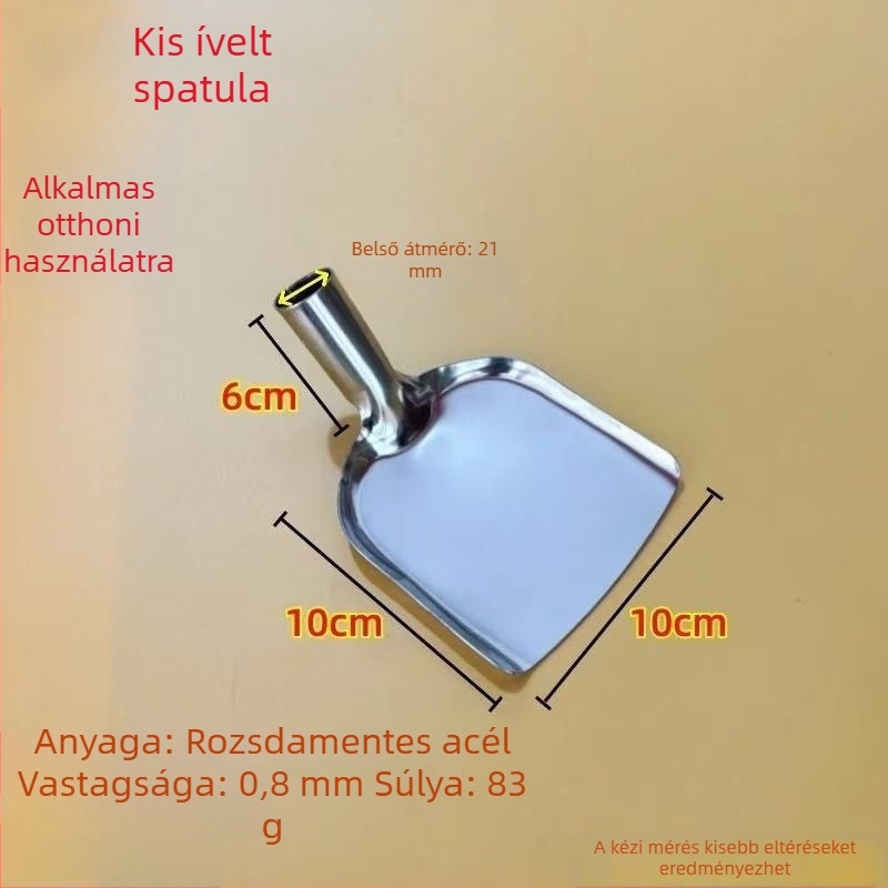 Megvastított vintage rozsdamentes acél spatula otthoni főzéshez, nagy konyhai spatula fa nyéllel, égés elleni védelem, hagyományos stílus