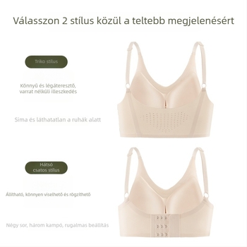 Varrás nélküli melltartó kis méretű mellekhez, párnázott, emel és összegyűjt, lélegző és kényelmes, mellény-stílusú hátzáras fehérnemű nőknek, rajzfilmszerű mintával