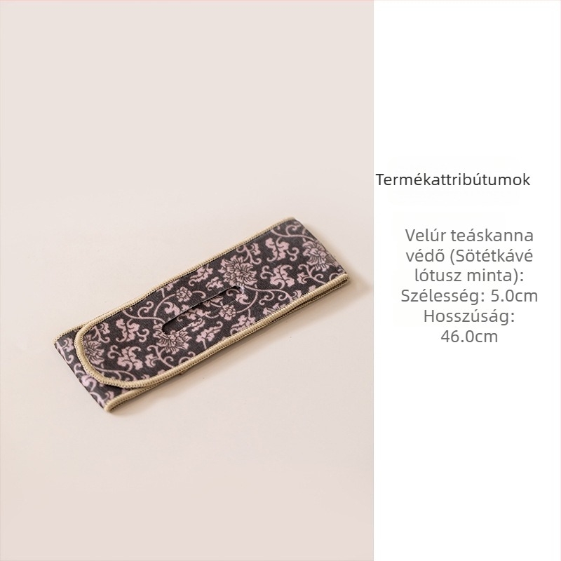 Sitaozhai velúr teáskanna és tál védőszalag, textil tea készlet kiegészítő, szabadtéri utazásokhoz
