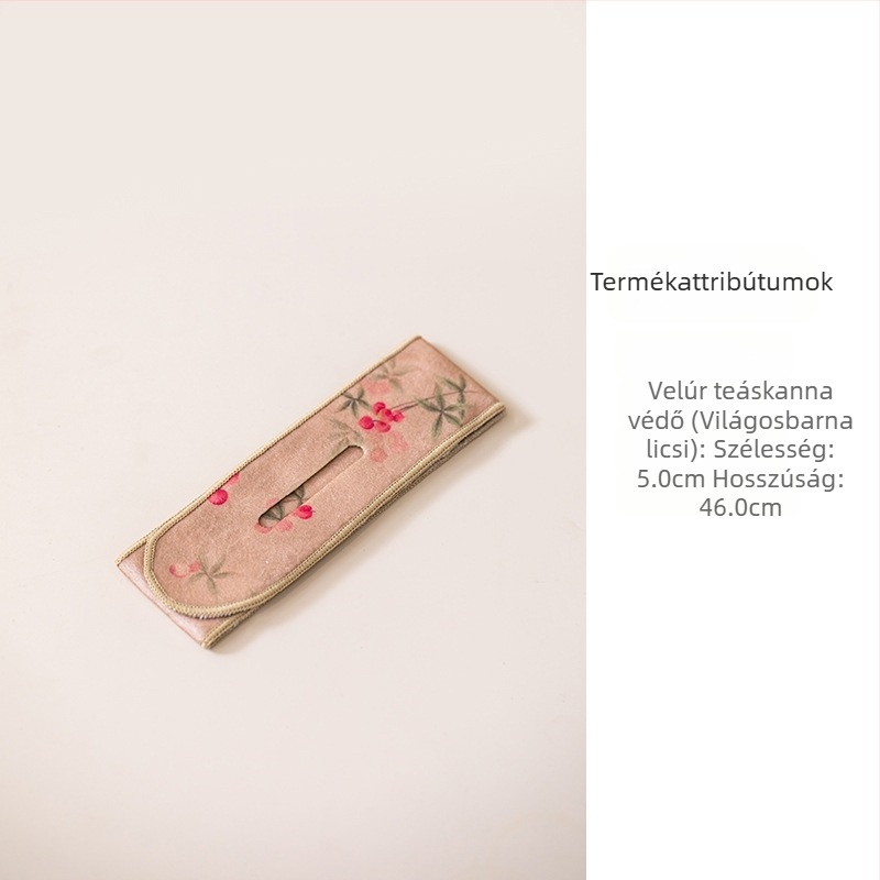 Sitaozhai velúr teáskanna és tál védőszalag, textil tea készlet kiegészítő, szabadtéri utazásokhoz