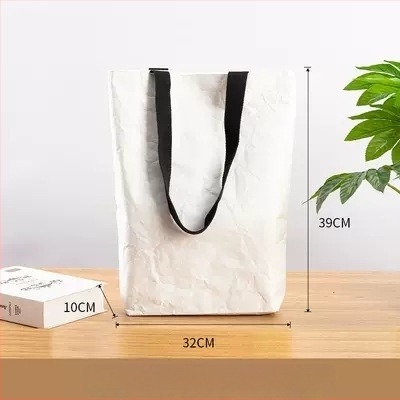 Dupont papírtáska egyedi logóval, retro stílusú, vízálló kraft papírból, környezetbarát reklám bevásárlótáska