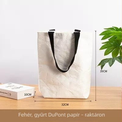 Dupont papírtáska egyedi logóval, retro stílusú, vízálló kraft papírból, környezetbarát reklám bevásárlótáska