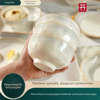 Underglaze Color 2026 tál- és tányérkészlet, új modell, otthoni használatra, kerámiából készült étkészlet, magas esztétikai értékkel, költözéshez