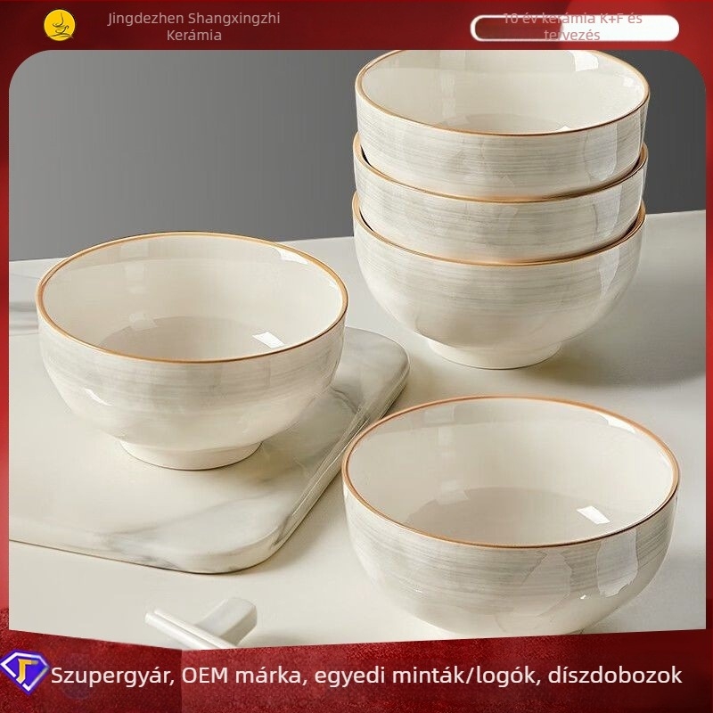 Underglaze Color 2026 tál- és tányérkészlet, új modell, otthoni használatra, kerámiából készült étkészlet, magas esztétikai értékkel, költözéshez