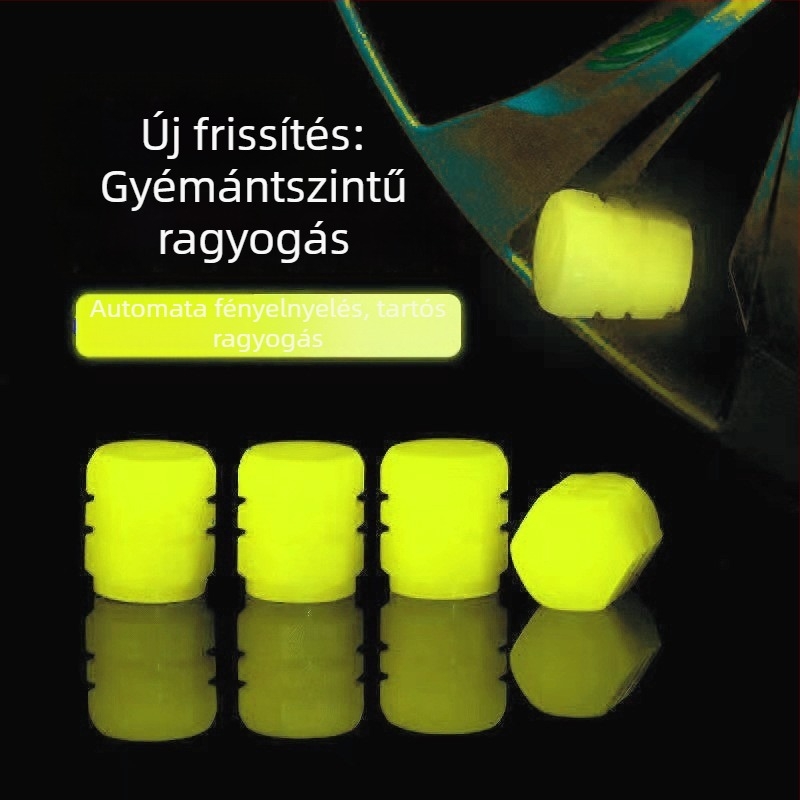 Fénylő szelepsapka autóhoz, kerékpárhoz és motorkerékpárhoz