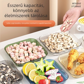 Akrilból készült kör alakú edény konyhai hulladékokhoz – csontok, sütemények és gyümölcsök