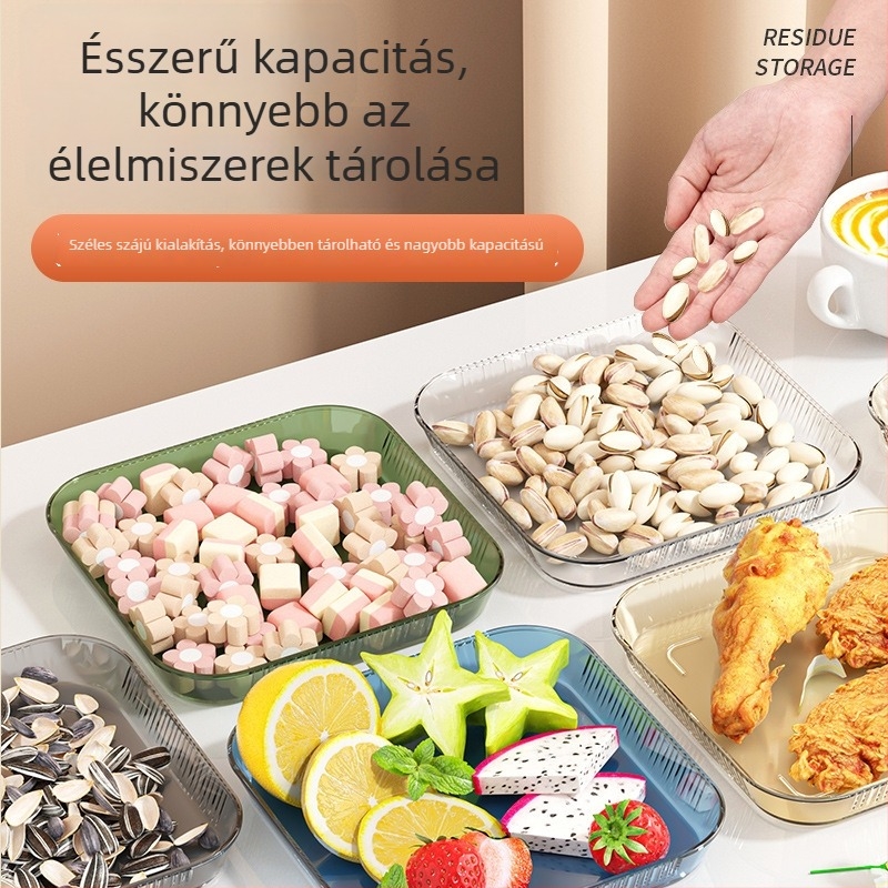 Akrilból készült kör alakú edény konyhai hulladékokhoz – csontok, sütemények és gyümölcsök
