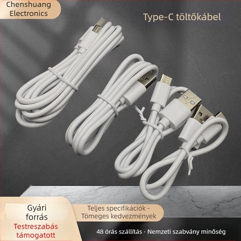 Type-C USB adat- és töltőkábel, 30 cm vagy 50 cm