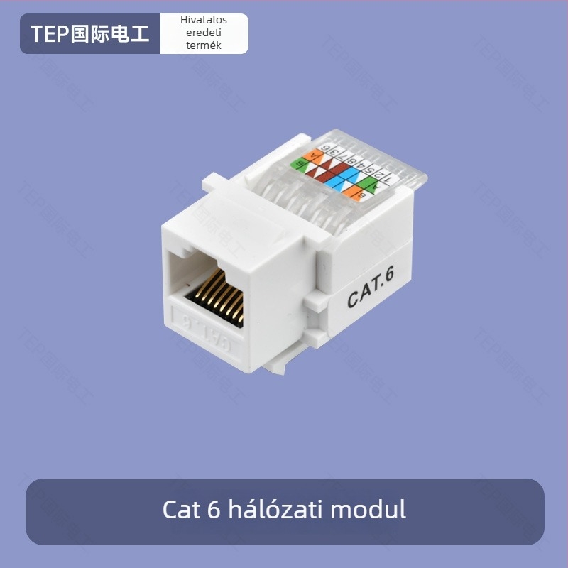 TEP 86-típusú falra szerelhető Cat6/Cat7 Ethernet hálózati panel – otthon és tárgyaló