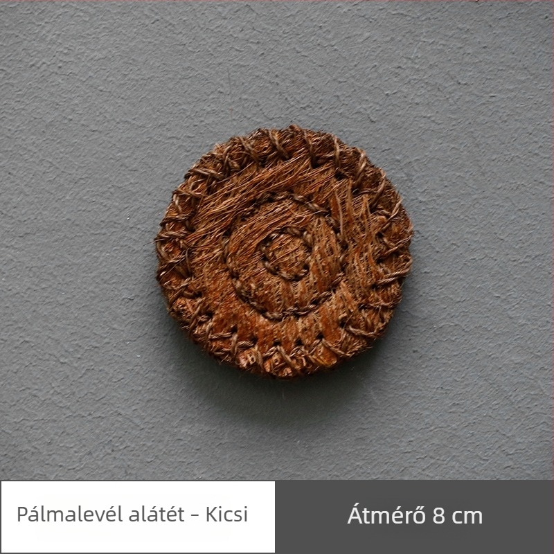 Rattan teáskészlet poháralátétekkel, teáskanna- és teáscsészealátétekkel