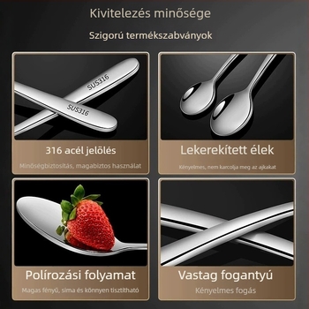 316 rozsdamentes acélból készült, európai stílusú étkészlet: kés, steakkés, villák és kanalak – otthoni használatra, nyugati étkezéshez