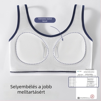 Lányoknak készült melltartó selyem béléssel, középiskolás lányok számára, légáteresztő és kényelmes, teljes kosár