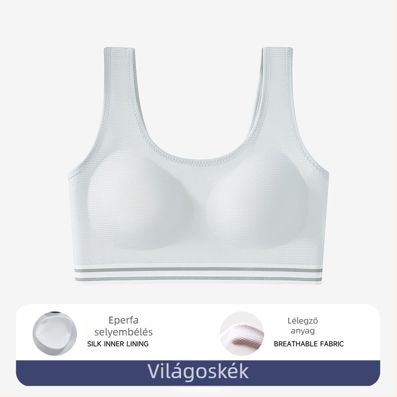 Lányoknak készült melltartó selyem béléssel, középiskolás lányok számára, légáteresztő és kényelmes, teljes kosár