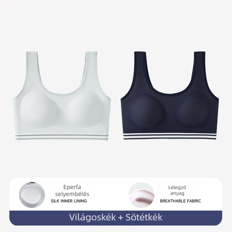Lányoknak készült melltartó selyem béléssel, középiskolás lányok számára, légáteresztő és kényelmes, teljes kosár