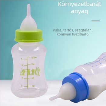 Macskák és kölyökkutyák számára etető cumisüveg, nagy kapacitású