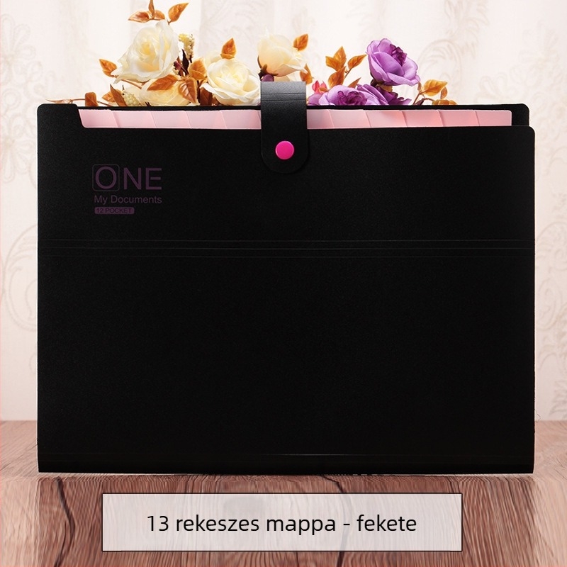 KOBEST csukható akordeon mappa, 6/9/13 rekesz, többrétegű dokumentum mappa, diákoknak