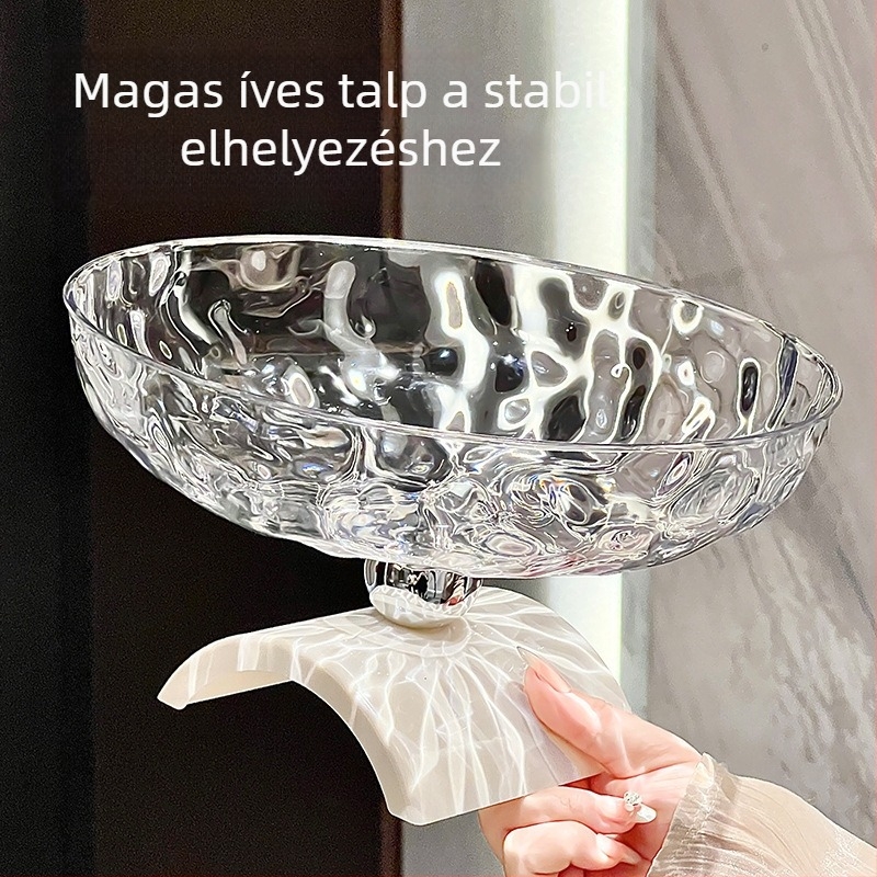 Otthonra való magas lábú gyümölcstál, nappalira – egyszerű luxus stílus, nagy kapacitás.