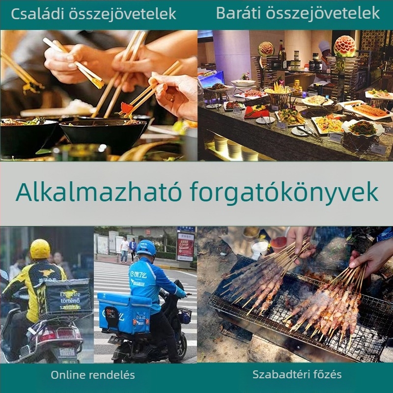 Egyszer használatos bambusz evőpálcikák, egyedi csomagolásban, élelmiszer-biztonságos, éttermeknek, házhozszállításra és otthoni használatra, 50 pár