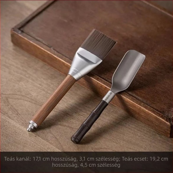 Tiszta titánból és ebonfából készült teás készlet