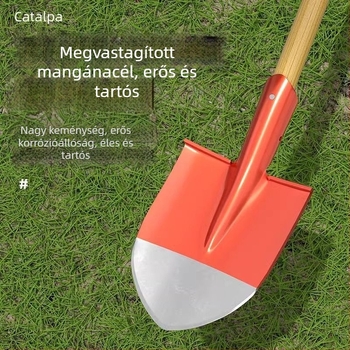 Mangán acélból készült ásó talajmunkához, háztartási használatra, hóeltakarításra, síkfejű négyzetes ásó építőipari és mezőgazdasági célokra