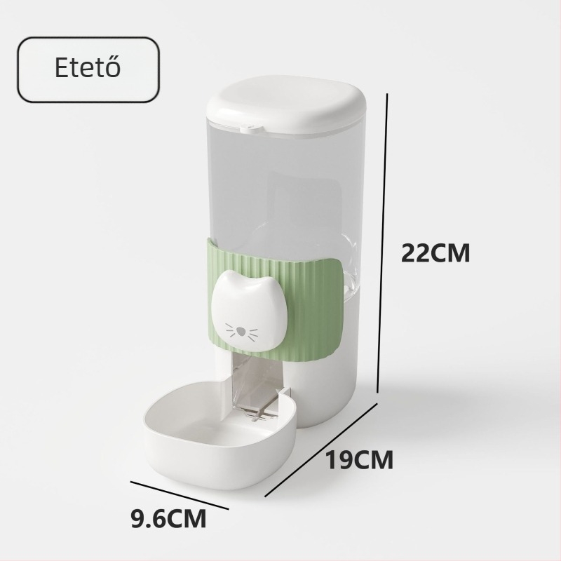 Automata etető- és itató rendszer kutyáknak, függő macskatartóval és függő etetőtálakkal