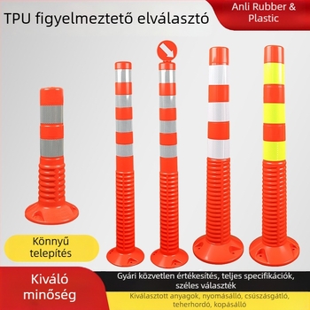 Magas rugalmasságú TPU figyelmeztető oszlopok, erősek és nyomásállóak, ütésállóak és visszapattanóak, kültéri visszaverő oszlopok, magas erősségű filmmel védve