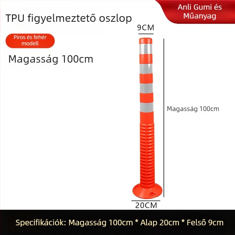 Magas rugalmasságú TPU figyelmeztető oszlopok, erősek és nyomásállóak, ütésállóak és visszapattanóak, kültéri visszaverő oszlopok, magas erősségű filmmel védve