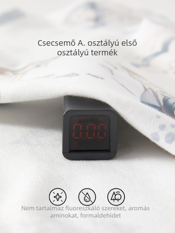 Újszülött pamut hosszú ujjú romper, 100% pamut, uniszex, tavasz–ősz