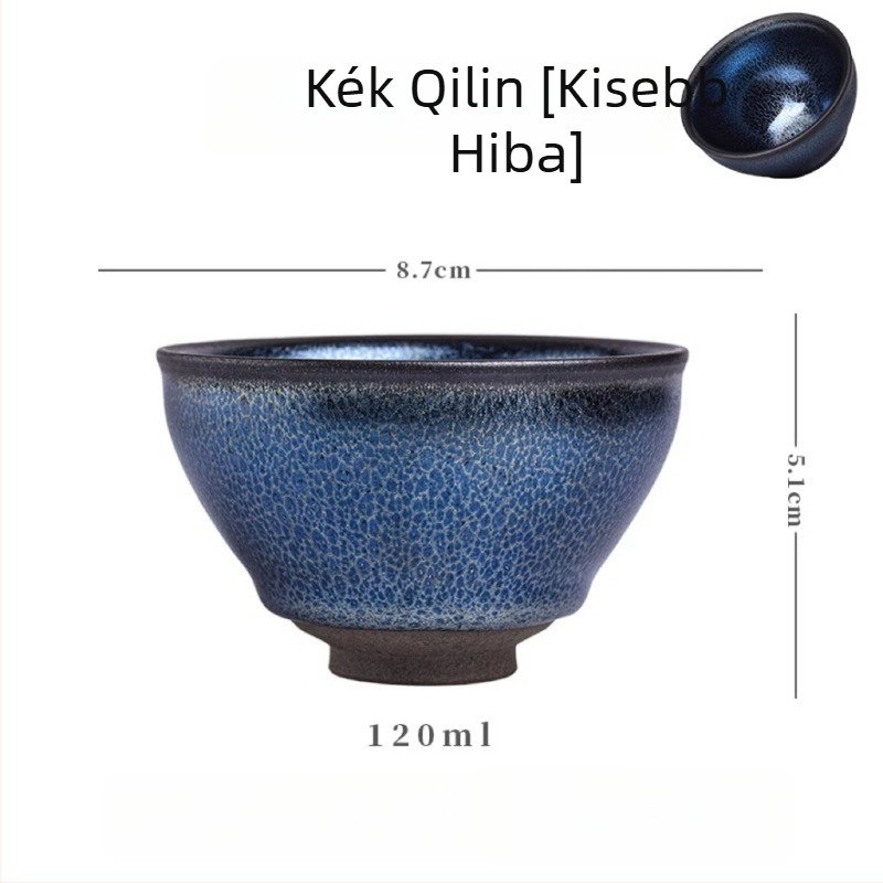Enyhén hibás Jian Zhan teáscsésze, kézzel készített, eredeti ásványi mázzal