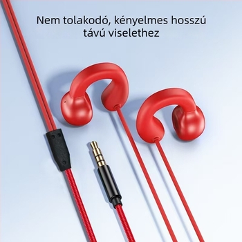 2,3 m klipsz-fülhallgató, vezetékes, fülhorgos kialakítás, dinamikus meghajtó, kényelmes hosszú viseléshez, kábel 2,3 m / 1,2 m, mobiltelefonhoz, asztali számítógéphez, laptophoz és játékhoz