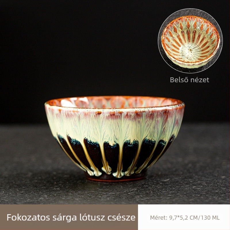 Porcelán teáscsésze, kerámia teás pohár — egyedi darab otthoni dekorációhoz