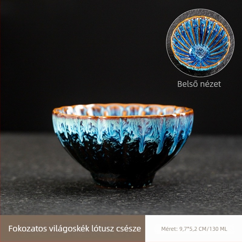 Porcelán teáscsésze, kerámia teás pohár — egyedi darab otthoni dekorációhoz