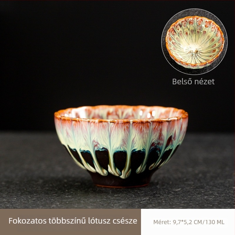 Porcelán teáscsésze, kerámia teás pohár — egyedi darab otthoni dekorációhoz