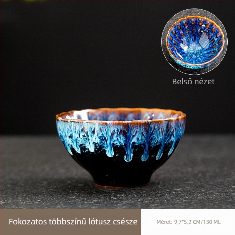 Porcelán teáscsésze, kerámia teás pohár — egyedi darab otthoni dekorációhoz