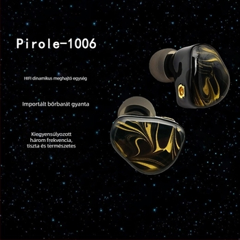 Vezetékes fülhallgatók MMCX/0,78 csatlakozóval, egy dinamikus meghajtóval, természetes, átlátszó hangzás, bőrbarát gyanta-korpus