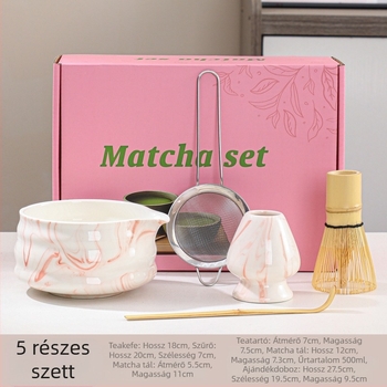 Matcha tál készlet teaceremónia kiegészítőkkel