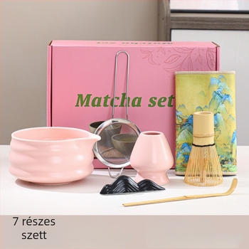 Matcha tál készlet teaceremónia kiegészítőkkel